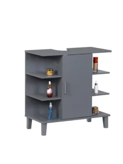 Waschbeckenunterschrank in Grau - (B)64 x (H)65 x (T)31 cm