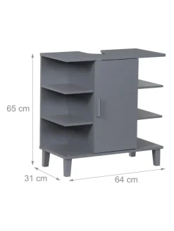 Waschbeckenunterschrank in Grau - (B)64 x (H)65 x (T)31 cm
