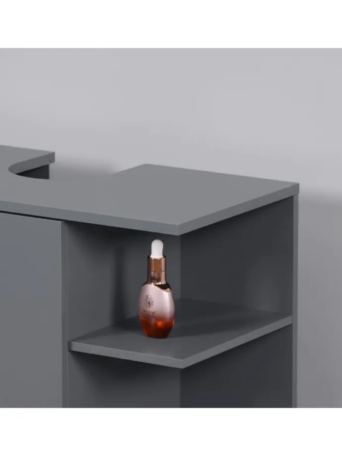 Waschbeckenunterschrank in Grau - (B)64 x (H)65 x (T)31 cm