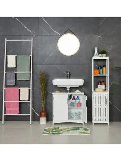 Waschbeckenunterschrank in Weiß - (B)60 x (H)60 x (T)30 cm