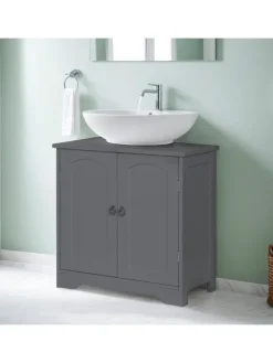 Waschbeckenunterschrank in Grau - (B)60 x (H)60 x (T)30 cm