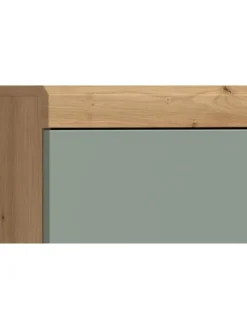 Waschbeckenunterschrank in Artisan Eiche/Salbei - (B) 60 x (H) 56 x (T) 37