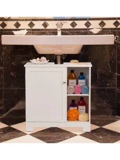 Waschbeckenunterschrank in Weiß - (B)60 x (H)60 x (T)30 cm