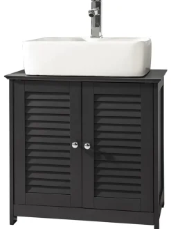 Waschbeckenunterschrank in Dunkelgrau - (B)60 x (H)58 x (T)35cm