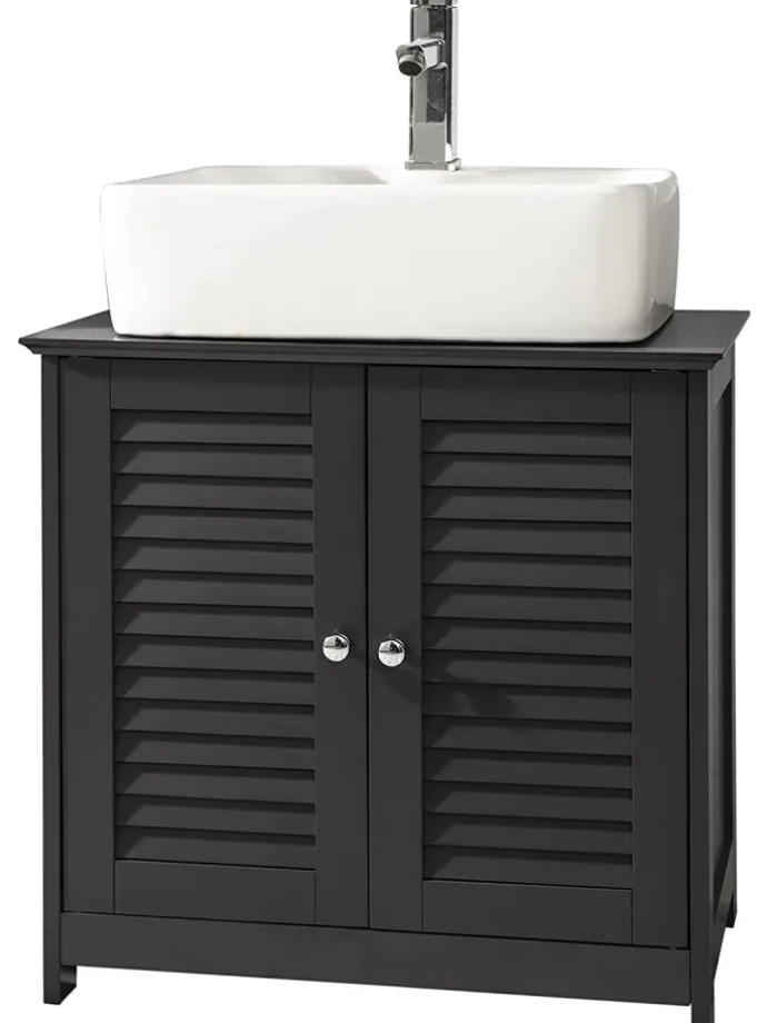 Waschbeckenunterschrank in Dunkelgrau - (B)60 x (H)58 x (T)35cm