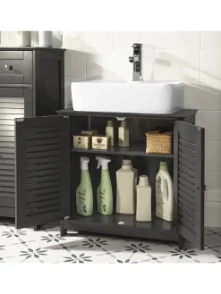 Waschbeckenunterschrank in Dunkelgrau - (B)60 x (H)58 x (T)35cm