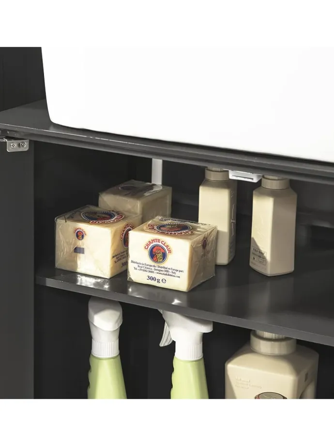 Waschbeckenunterschrank in Dunkelgrau - (B)60 x (H)58 x (T)35cm