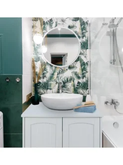 Waschbeckenunterschrank in Weiß - (B)60 x (H)60 x (T)31 cm