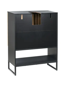 Waschbeckenunterschrank MISCANTI in Braun/Schwarz - (W) 60 x (H) 80 x (L) 30 cm