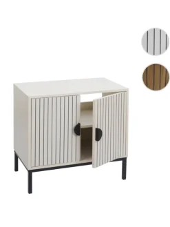 Waschbeckenunterschrank O42 mit 2 Türen, Holzoptik beige