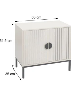 Waschbeckenunterschrank O42 mit 2 Türen, Holzoptik natur
