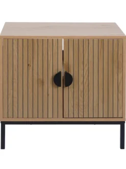 Waschbeckenunterschrank O42 mit 2 Türen, Holzoptik natur