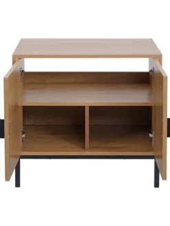 Waschbeckenunterschrank O42 mit 2 Türen, Holzoptik natur