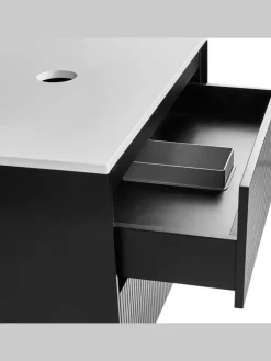 Waschbeckenunterschrank QUINTELA in Schwarz/Weiß - (W) 80 x (H) 48 x (L) 52 cm