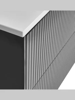 Waschbeckenunterschrank QUINTELA in Schwarz/Weiß - (W) 80 x (H) 48 x (L) 52 cm