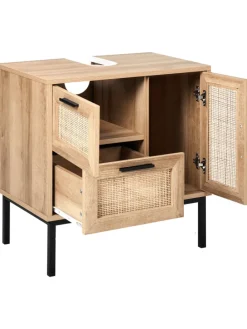 Waschbeckenunterschrank ROSELL in /Braun - (W) 60 x (H) 60 x (L) 40 cm