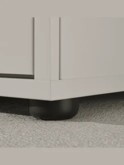 Waschbeckenunterschrank Soft-Close, 2 Türen, Made in Germany in Steingrau