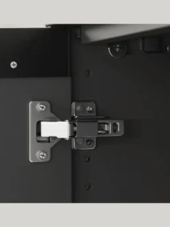 Waschbeckenunterschrank Soft-Close, 2 Türen, Made in Germany in Graphit