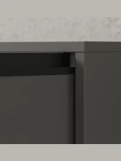 Waschbeckenunterschrank Soft-Close, 2 Türen, Made in Germany in Graphit