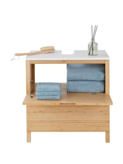 Waschbeckenunterschrank WHITE SANDS in Braun / Weiß