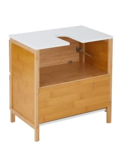 Waschbeckenunterschrank WHITE SANDS in Braun / Weiß