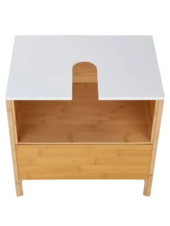 Waschbeckenunterschrank WHITE SANDS in Braun / Weiß