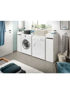 Waschmaschienenumbau in weiß/weiß - (B) 60 x (H) 101 x (T) 60