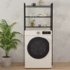 Waschmaschinen-Regal "Nigel" in Schwarz - (B)68 x (H)150 x (T)24 cm