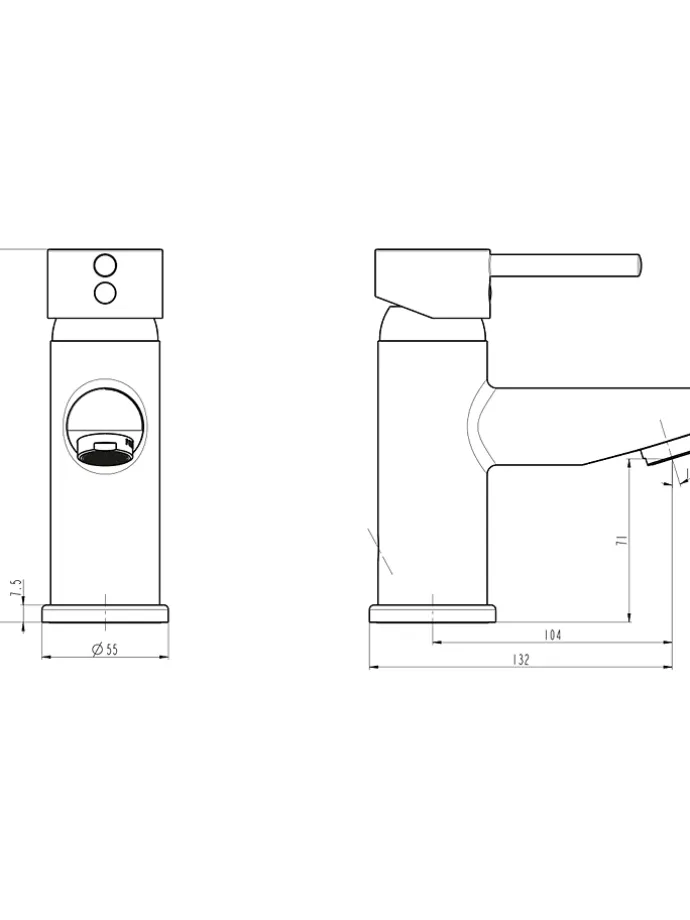 Waschtischarmatur "Atlanta" in Chrom