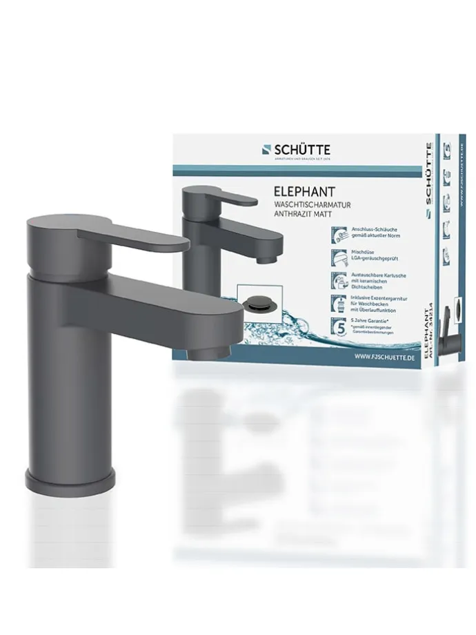 Waschtischarmatur "Elephant" in Anthrazit