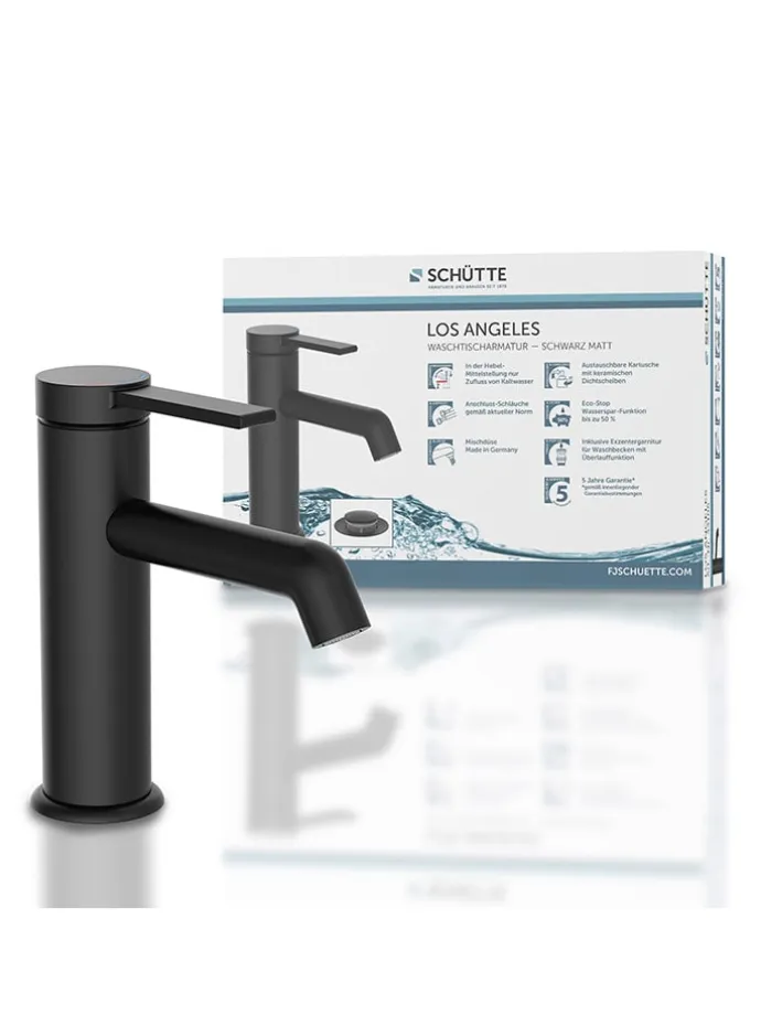Waschtischarmatur "Los Angeles" in Schwarz