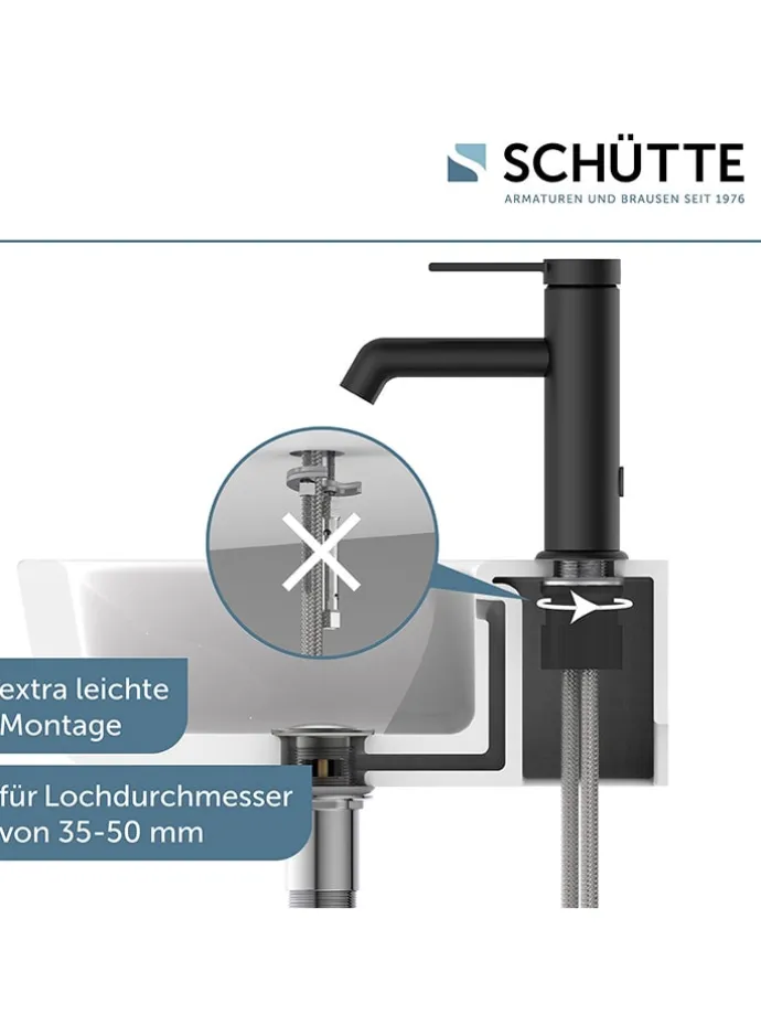 Waschtischarmatur "Los Angeles" in Schwarz