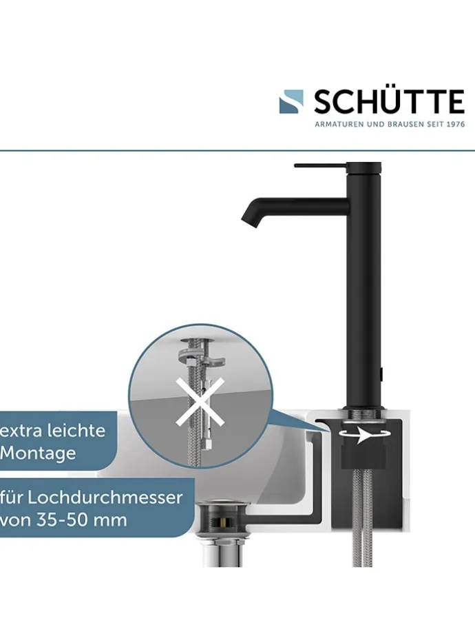 Waschtischarmatur "Los Angeles" in Schwarz