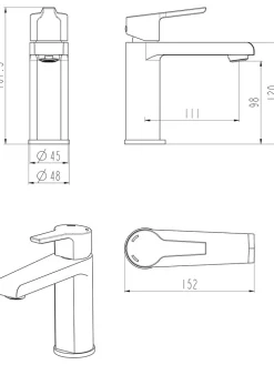 Waschtischarmatur "Vita" in Chrom