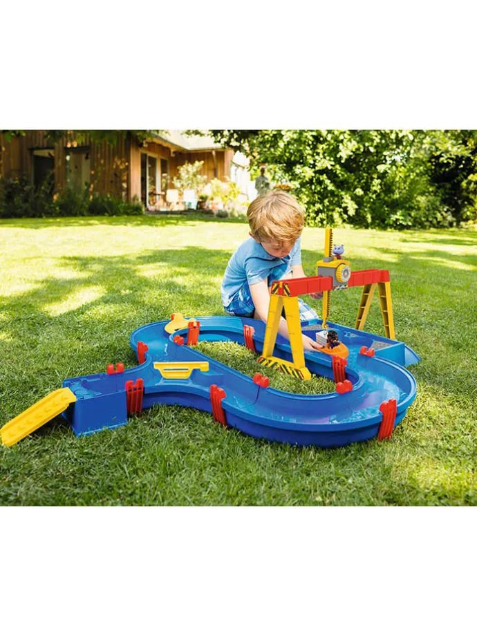 Wasserbahn "AquaPlayContainerPort" in Blau - ab 3 Jahren