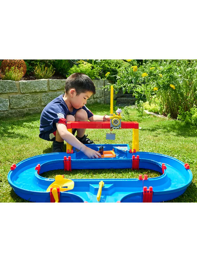 Wasserbahn "AquaPlayContainerPort" in Blau - ab 3 Jahren