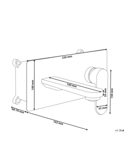 Wasserhähne CHUNGARA in Silber - (W) 23 x (H) 10 x (L) 16 cm
