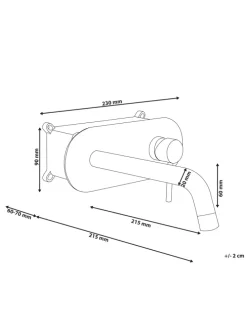 Wasserhähne GUAIBA in Schwarz - (W) 23 x (H) 9 x (L) 22 cm