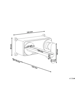 Wasserhähne GUATAVIA in Schwarz - (W) 18 x (H) 9 x (L) 16 cm