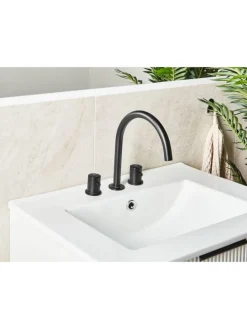 Wasserhähne PILCOMAYO in Schwarz - (W) 4 x (H) 24 x (L) 21 cm