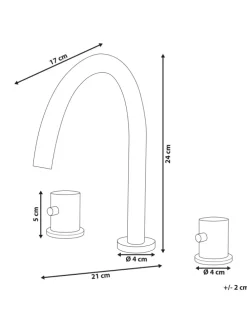 Wasserhähne PILCOMAYO in Schwarz - (W) 4 x (H) 24 x (L) 21 cm