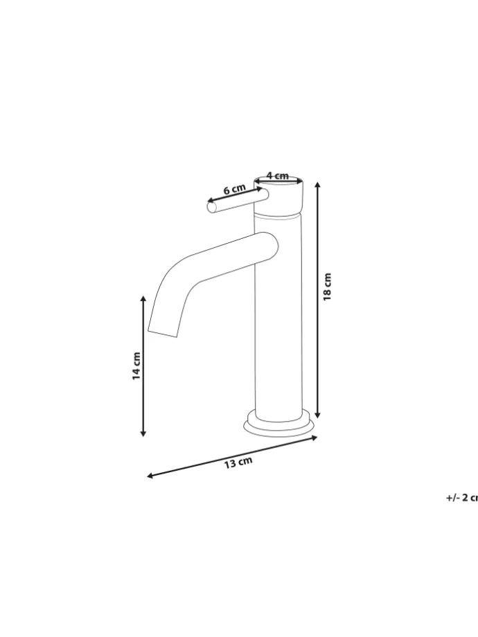 Wasserhähne SALINAS in Schwarz - (W) 4 x (H) 18 x (L) 19 cm