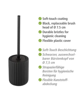 WC-Garnitur "Belluno" in Schwarz - (H)42 cm