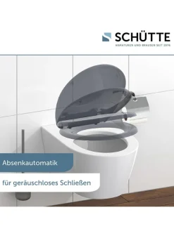 WC-Sitz mit Absenkautomatik in Anthrazit