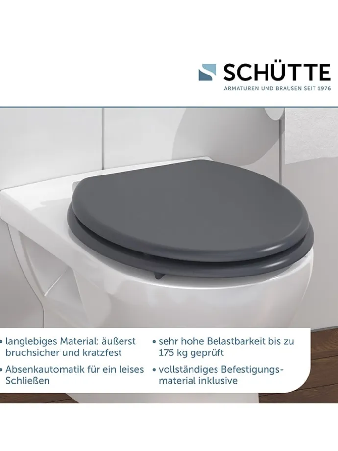 WC-Sitz mit Absenkautomatik "Spirit" in Anthrazit