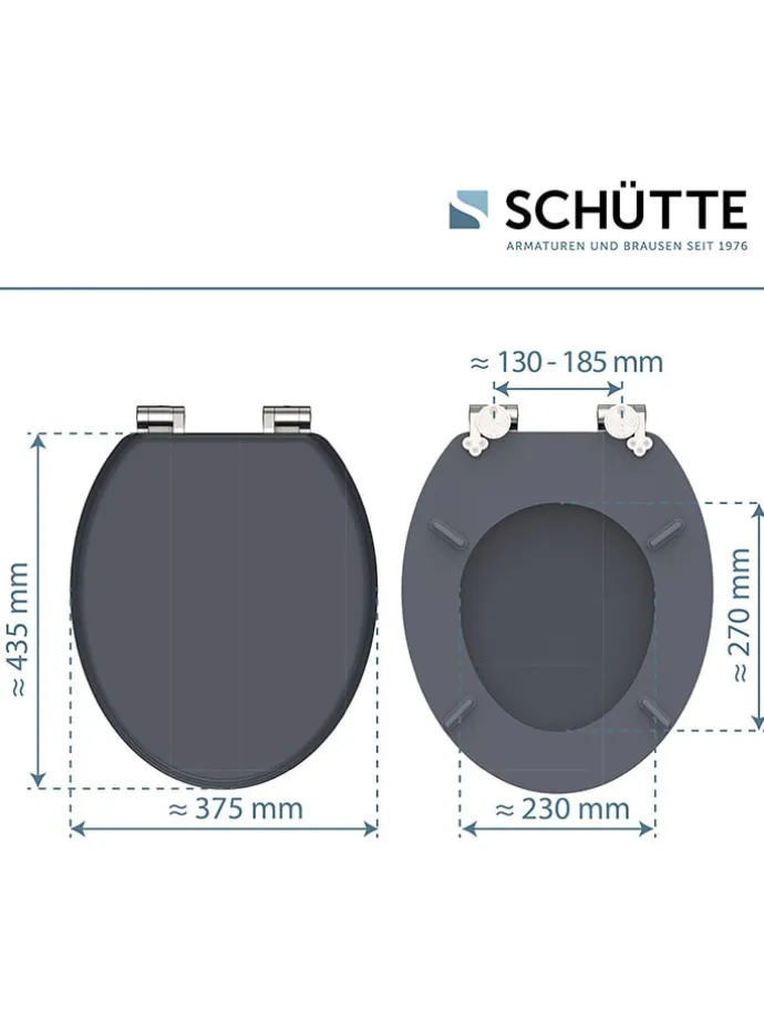 WC-Sitz mit Absenkautomatik "Spirit" in Anthrazit