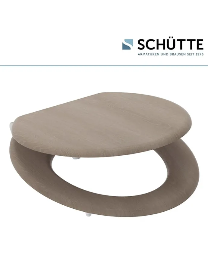 WC-Sitz mit Absenkautomatik "Modern Wood" in Hellbraun