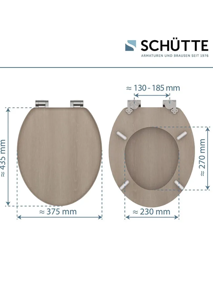 WC-Sitz mit Absenkautomatik "Modern Wood" in Hellbraun
