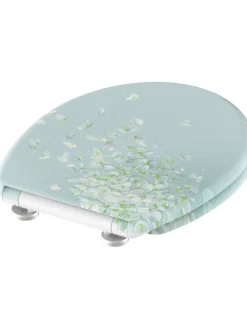 WC-Sitz mit Absenkautomatik "Flower in the wind" in Türkis