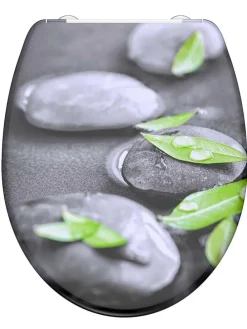 WC-Sitz mit Absenkautomatik "Stone" in Grau